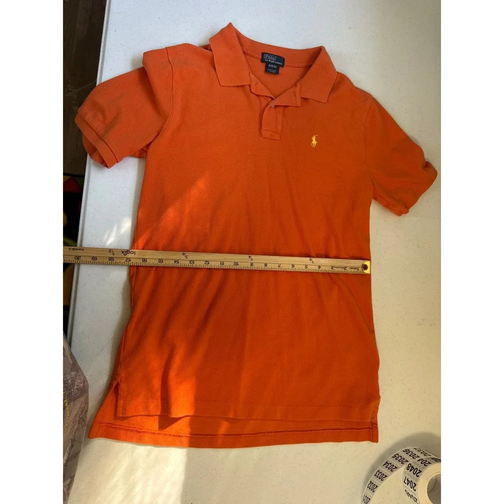 Kids Polo Ralph Lauren Orange Short Sleeve Classic Fit Polo Shirt XL‎ 18-20